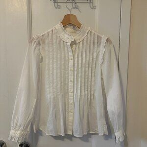 Alex Mill Pleated Bib Ruffle top